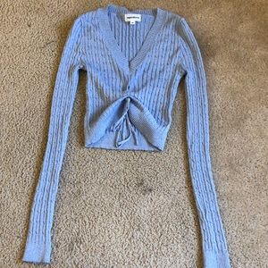 Long sleeve scrunch tie top